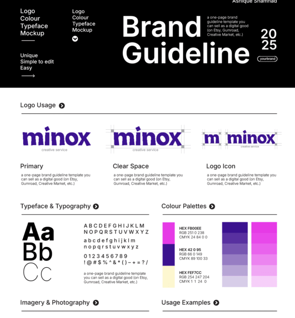 Single Page Brand Guideline